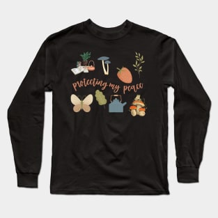 Protecting my peace cottage core Long Sleeve T-Shirt